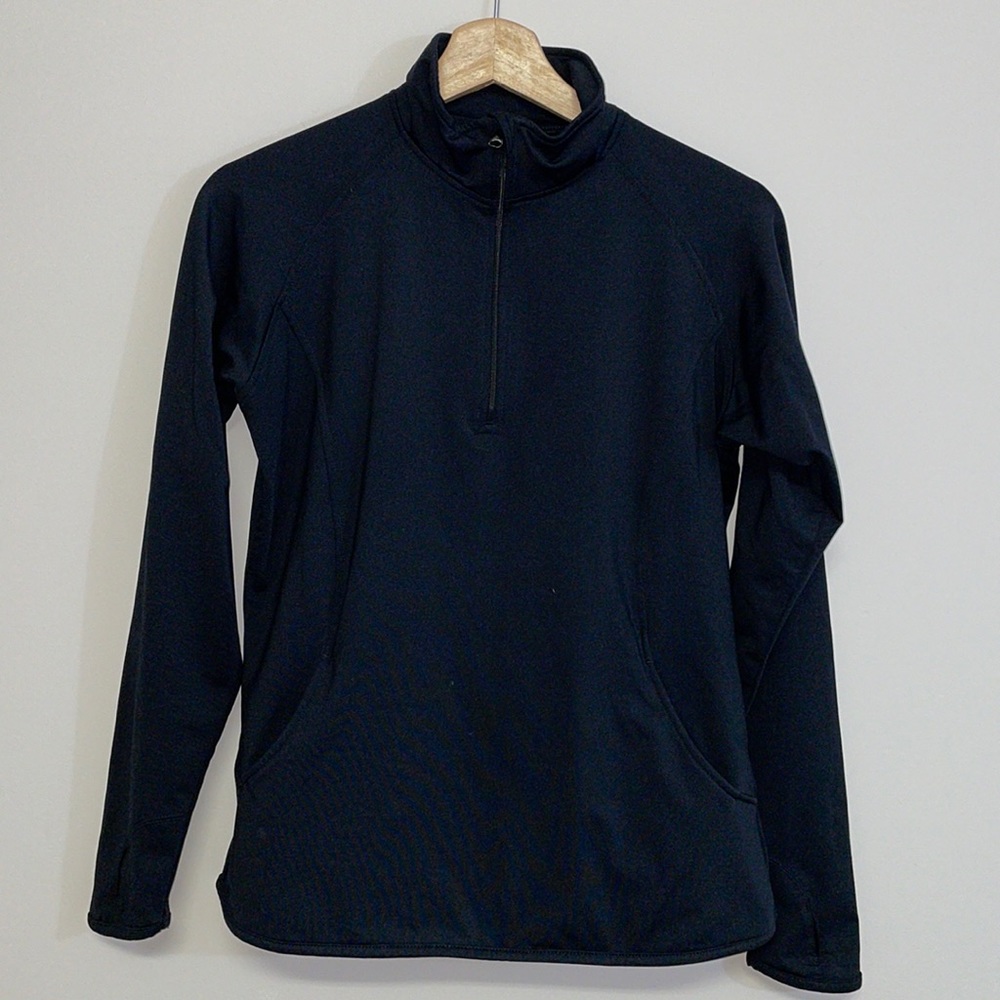 Athletic Half Zip Pullover with Thumb Holes!
